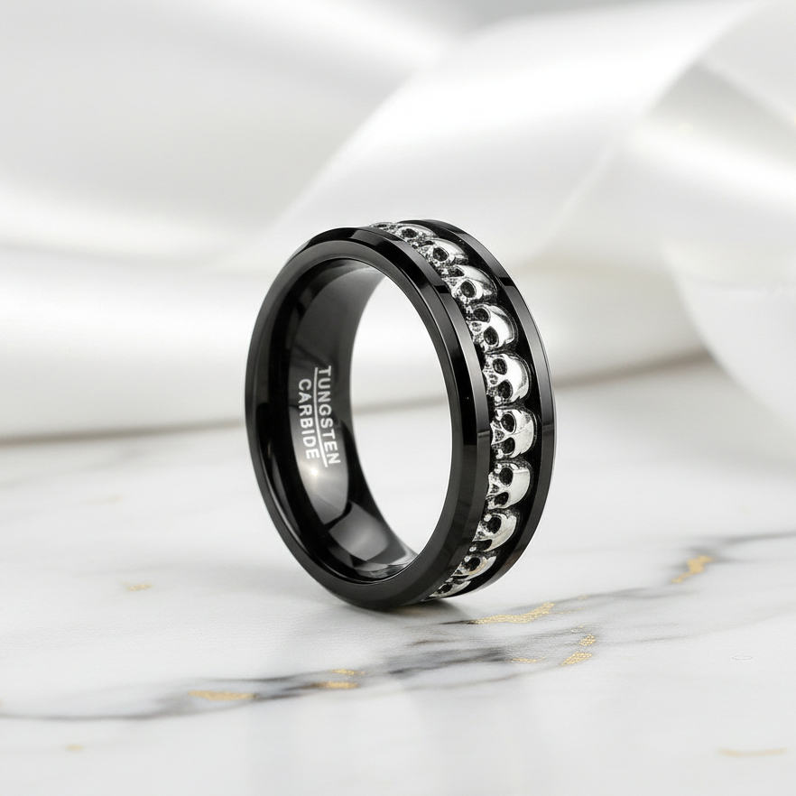 Gothic Skull Ring Band