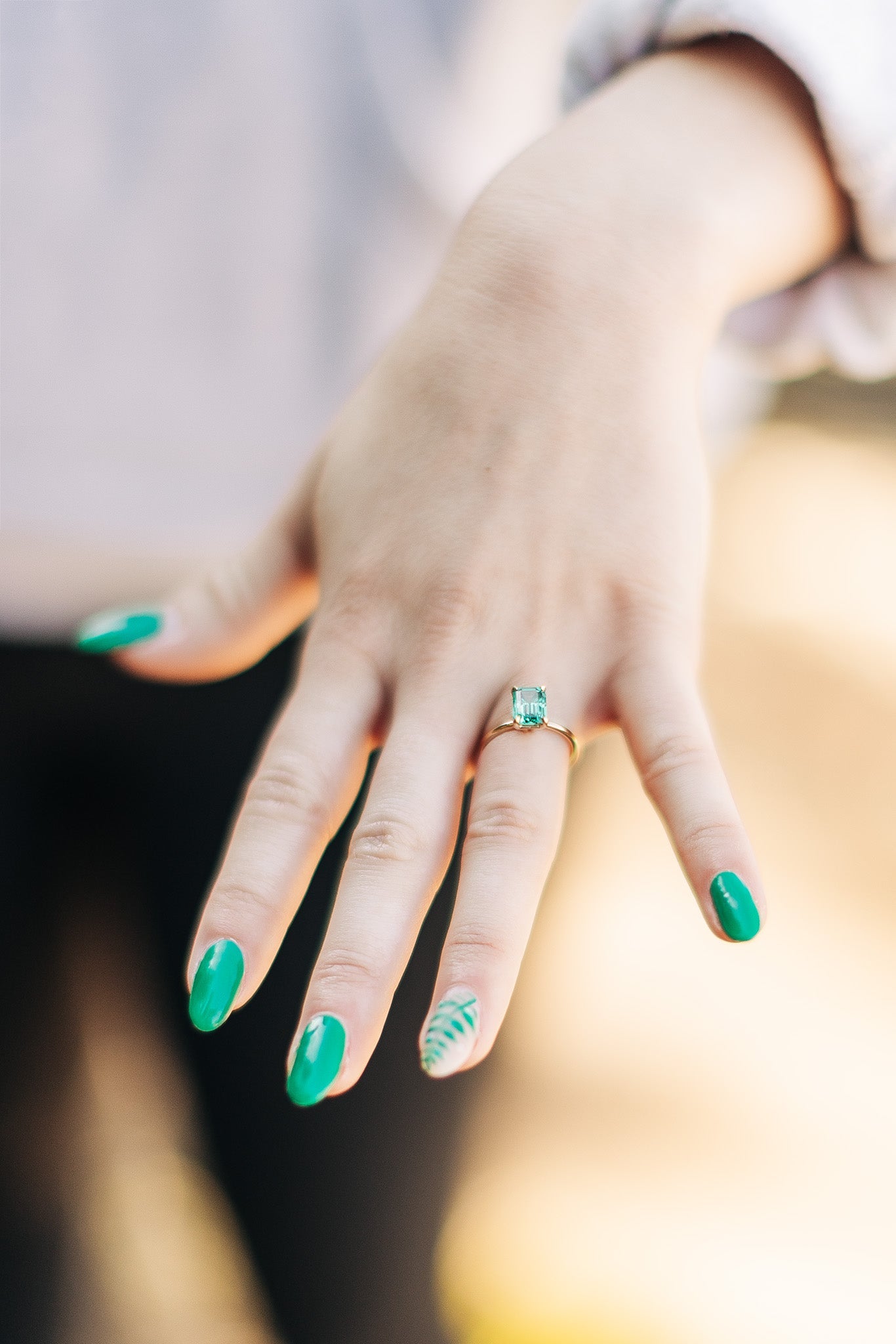 Green Sapphire Ring