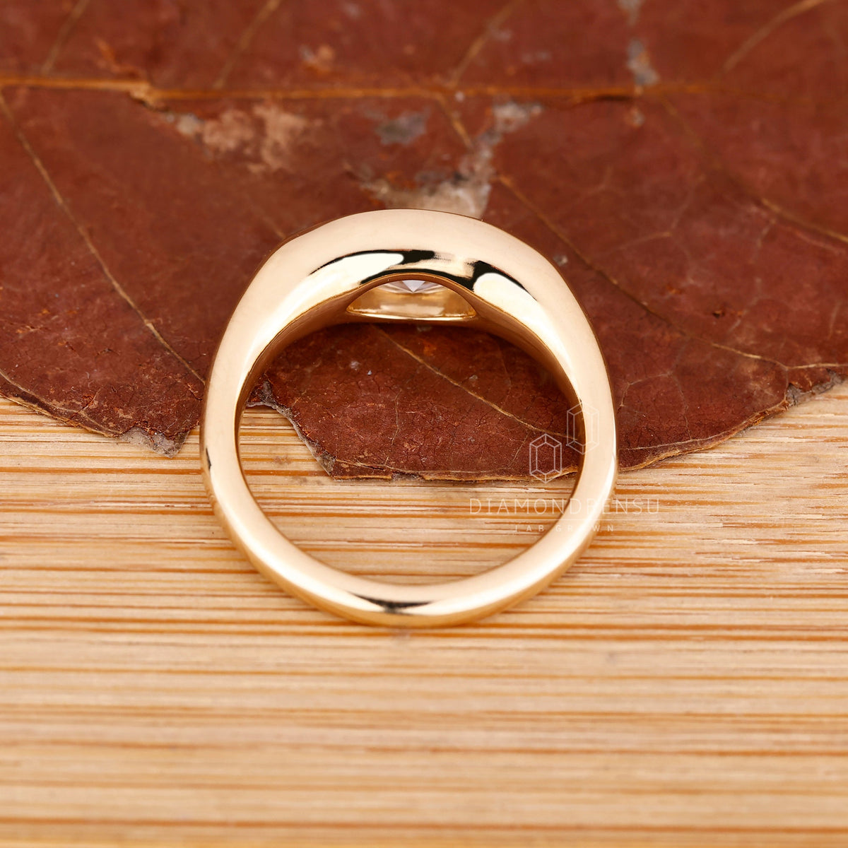 Marquise Cut Engagement Ring in Gypsy Setting