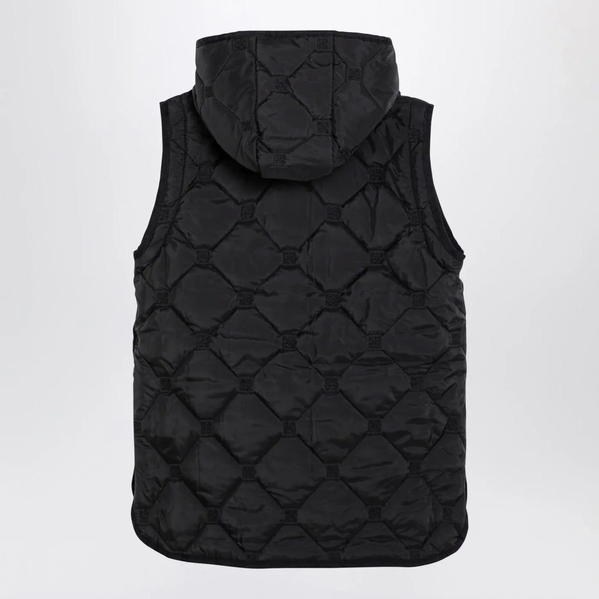 Givenchy - Black quilted parka with removable sleeves