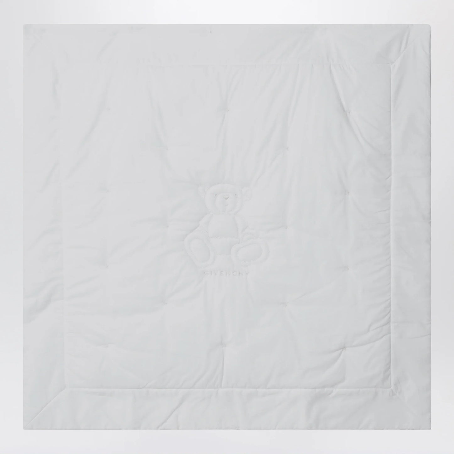 Givenchy - White blanket with teddy bear embroidery
