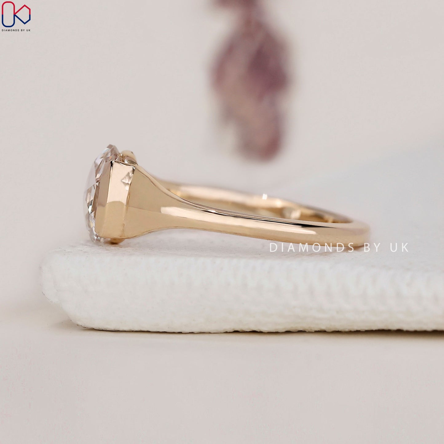 Half Bezel Rose Cut Diamond Ring