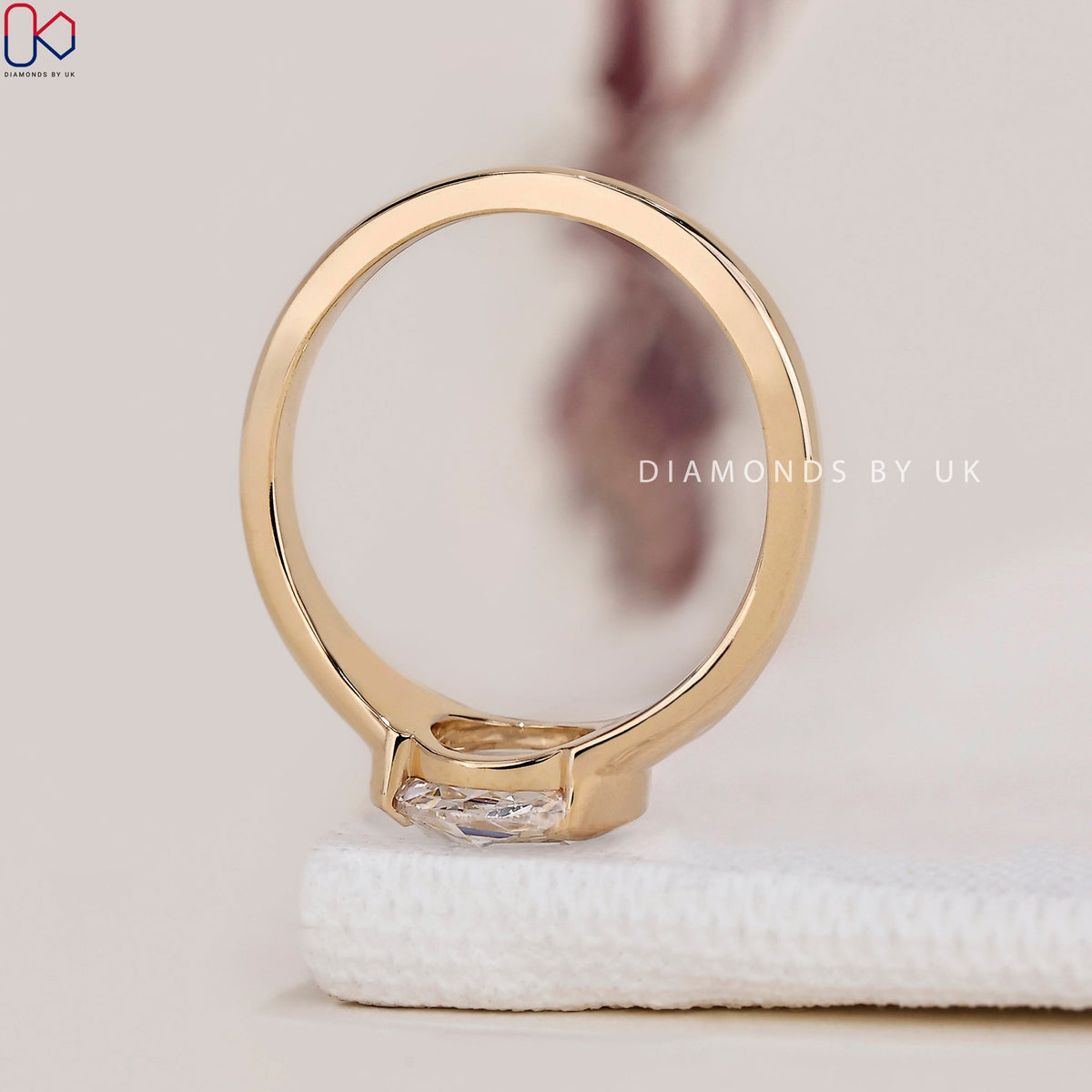 Half Bezel Rose Cut Diamond Ring