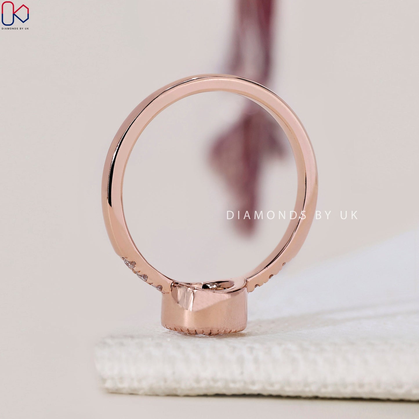 Round Diamond Milgrain Bezel Engagement Ring