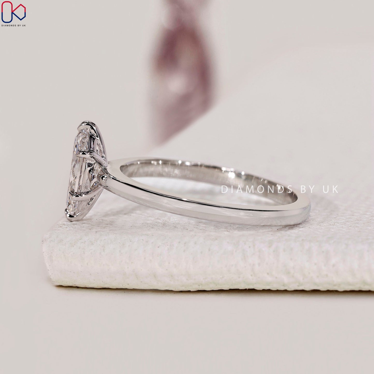 Solitaire Style Marquise Cut Engagement Ring