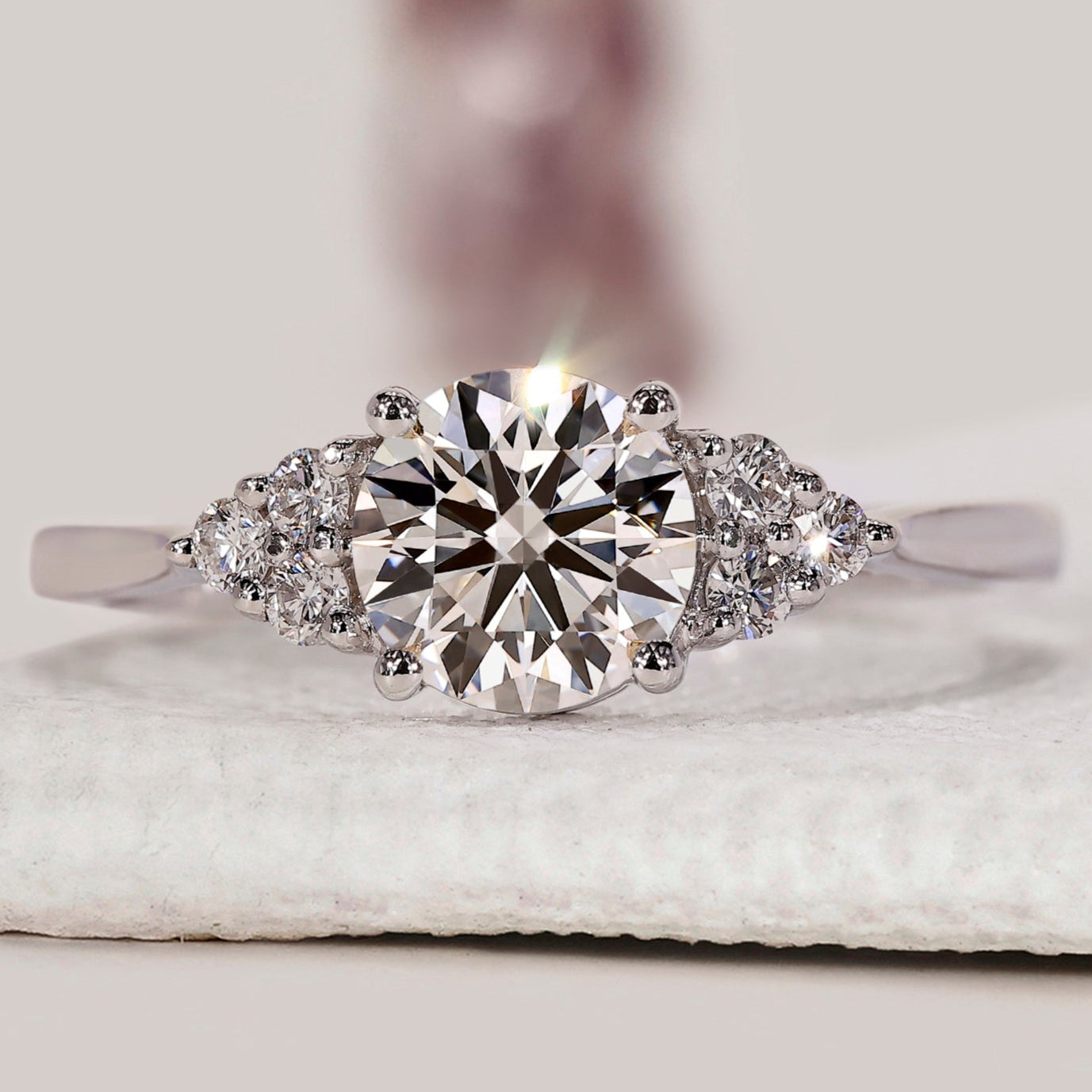 Round Diamond Engagement Ring With Muse Setting