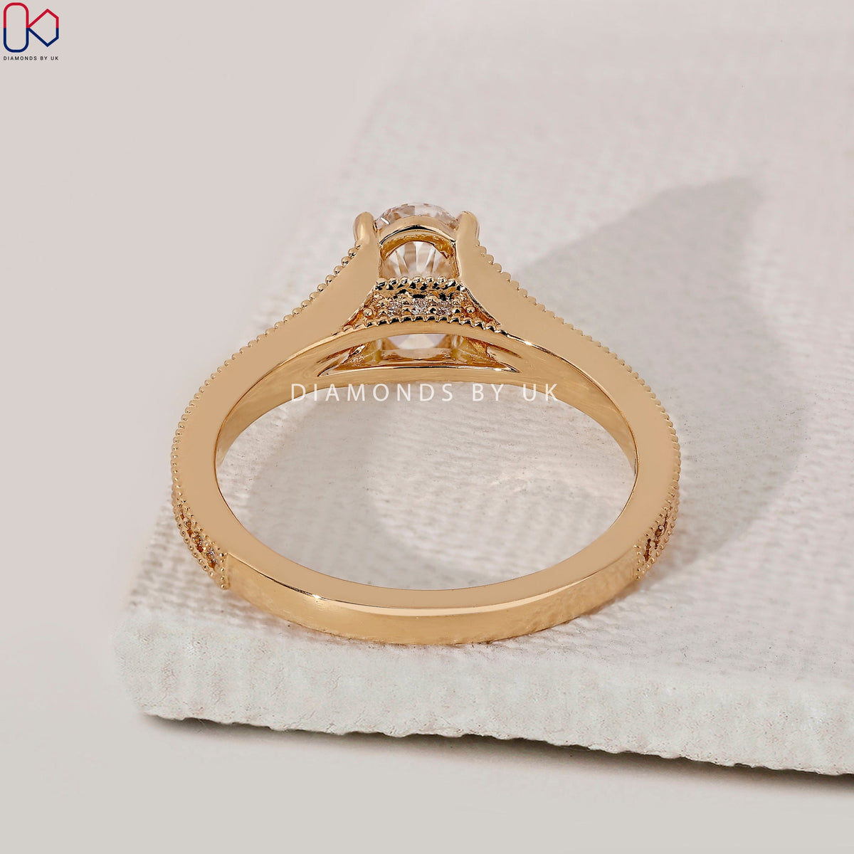 Oval Diamond Vintage Engagement Ring