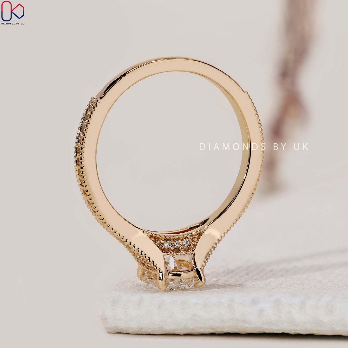 Oval Diamond Vintage Engagement Ring