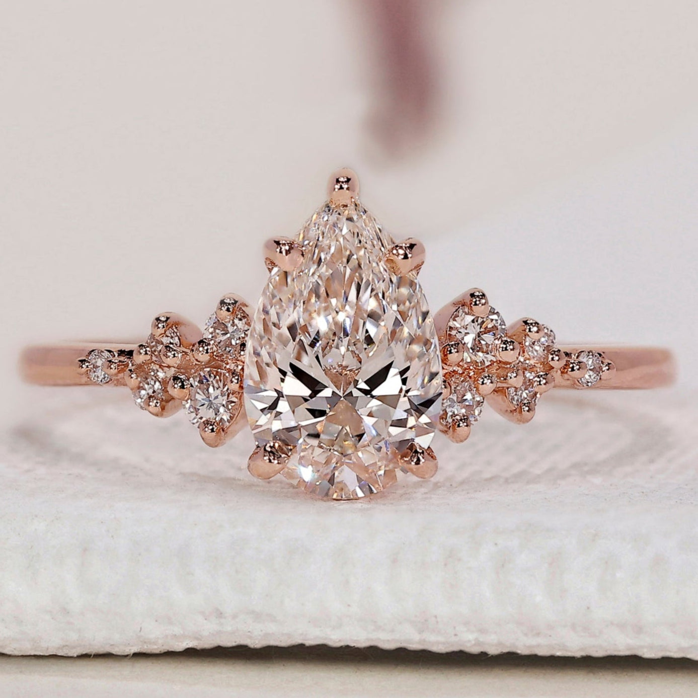 Pear Shaped Diamond Ring - Muse Setting