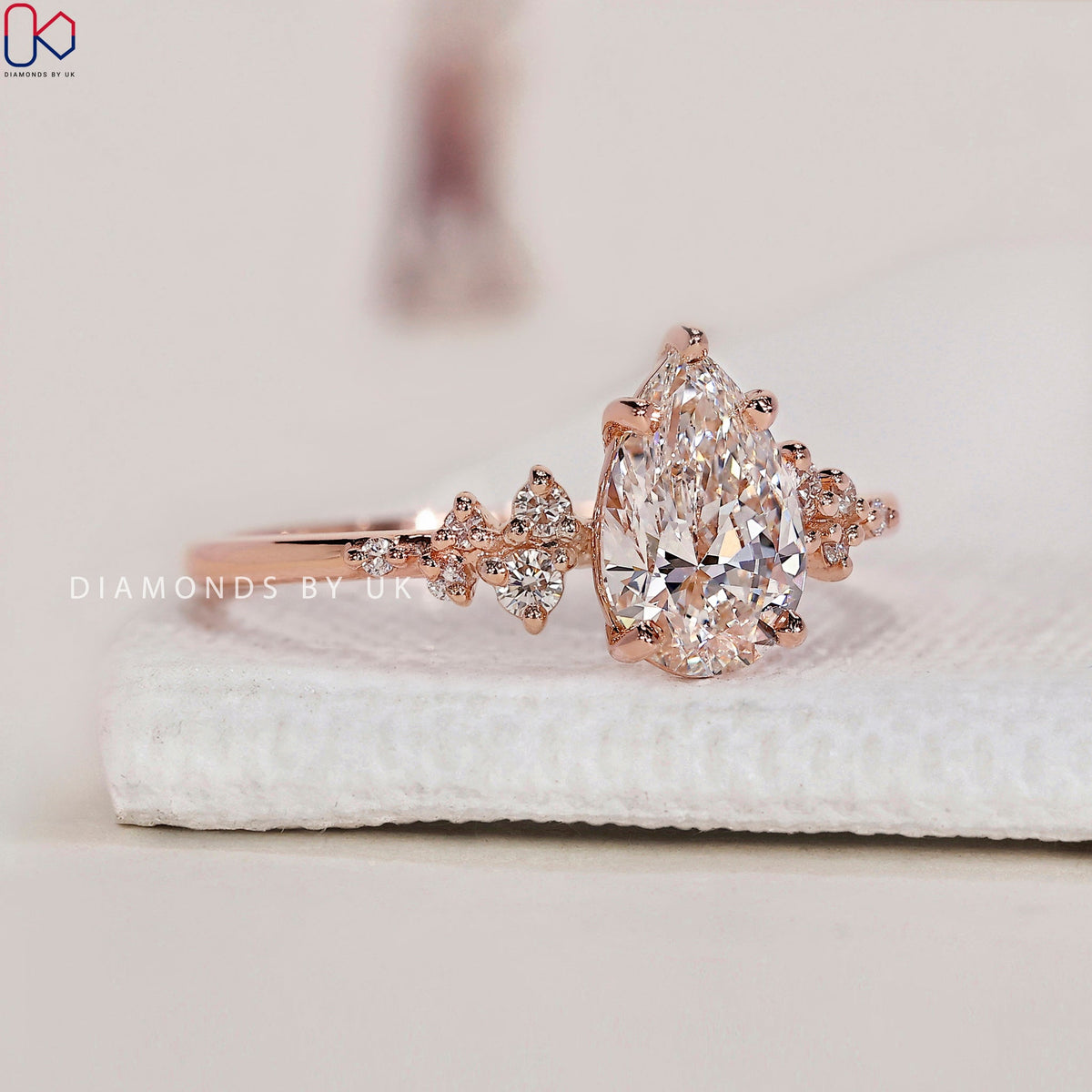 Pear Shaped Diamond Ring - Muse Setting
