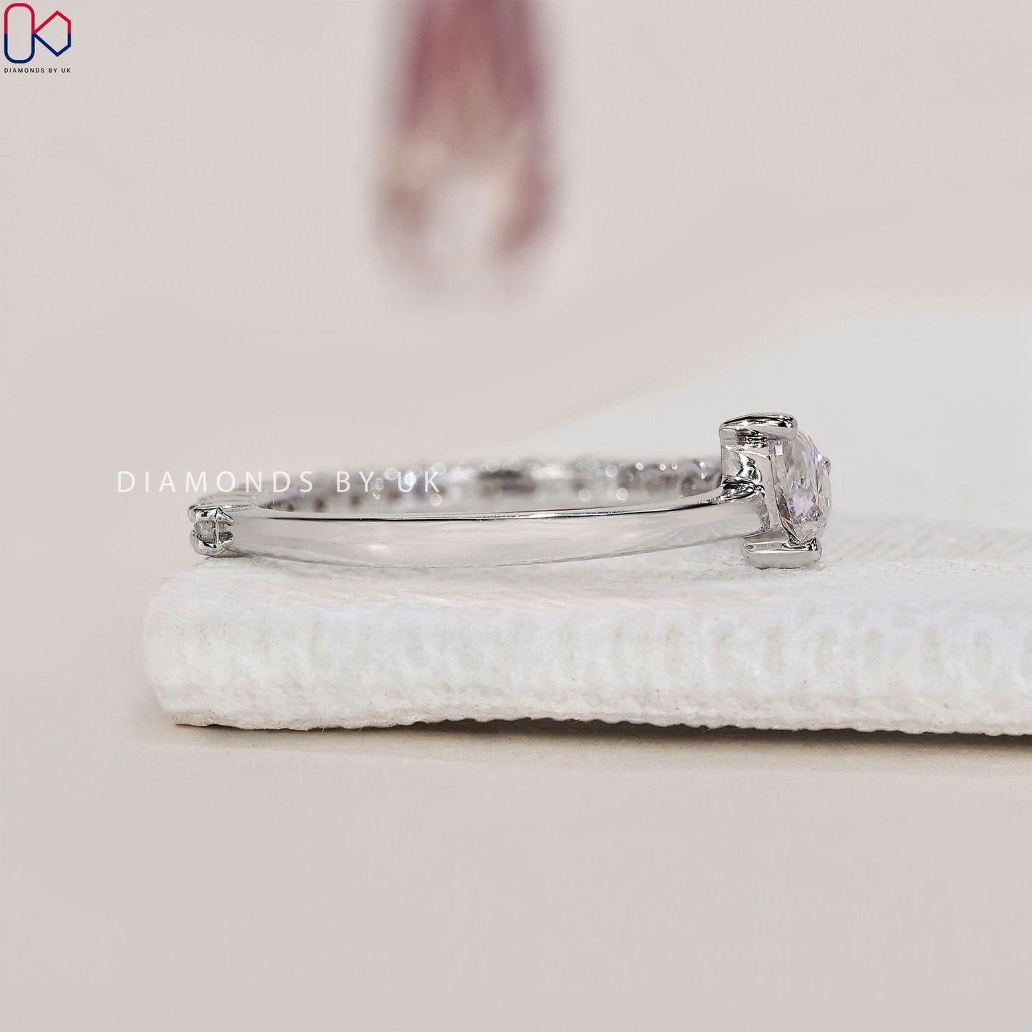 Half Eternity Pear Diamond Wedding Band