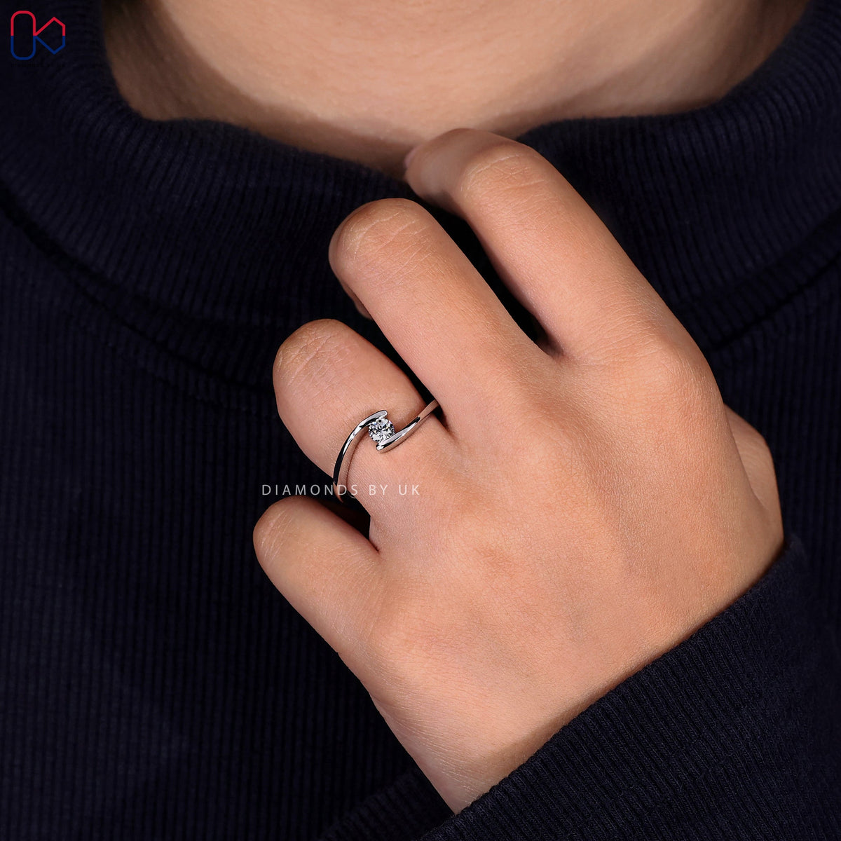 Solitaire Diamond Ring - Round Diamond