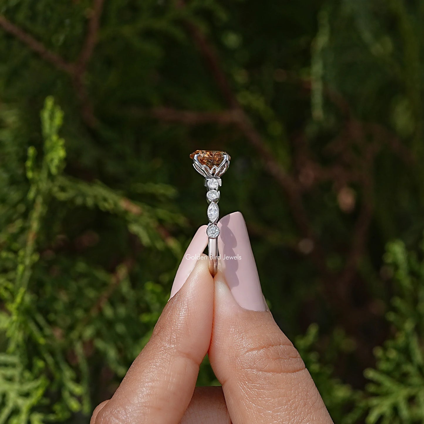 Heart Shape Moissanite Wedding Ring
