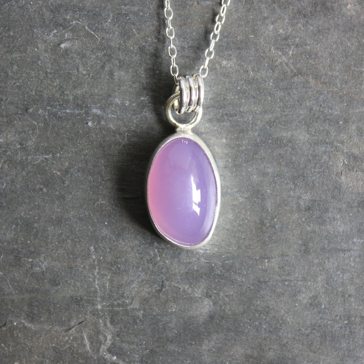 Small Holley Blue Agate Pendant Necklace • Sterling Silver • PNW Gemstone Jewelry