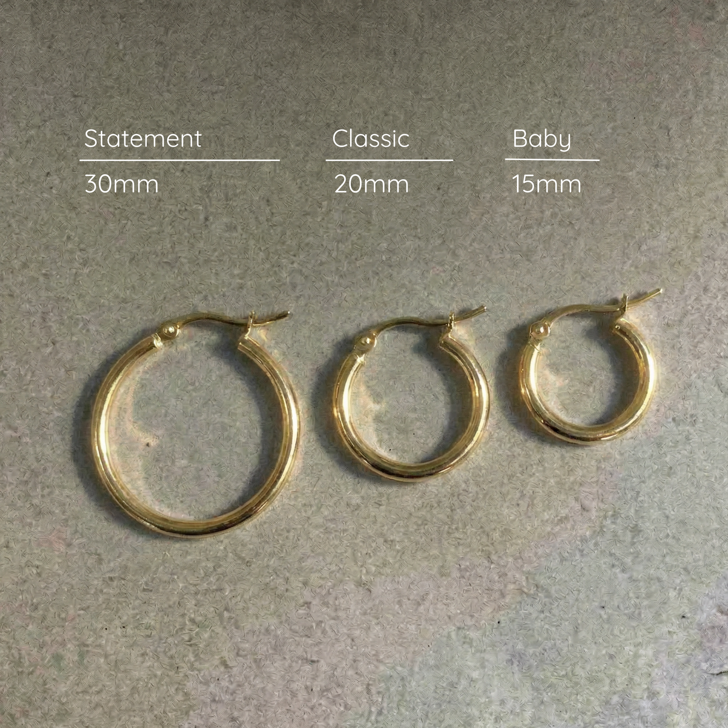 Statement Gold Hoop Earrings | 10K White & Yellow Gold