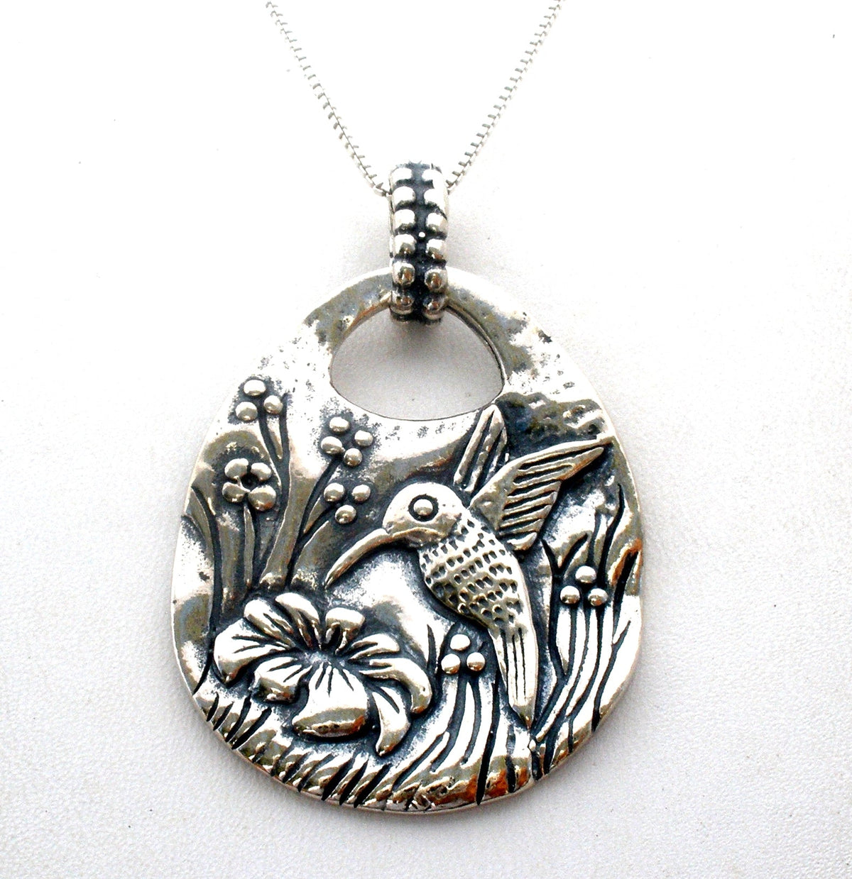 Hummingbird Pendant 925 Necklace by Didae Shablool