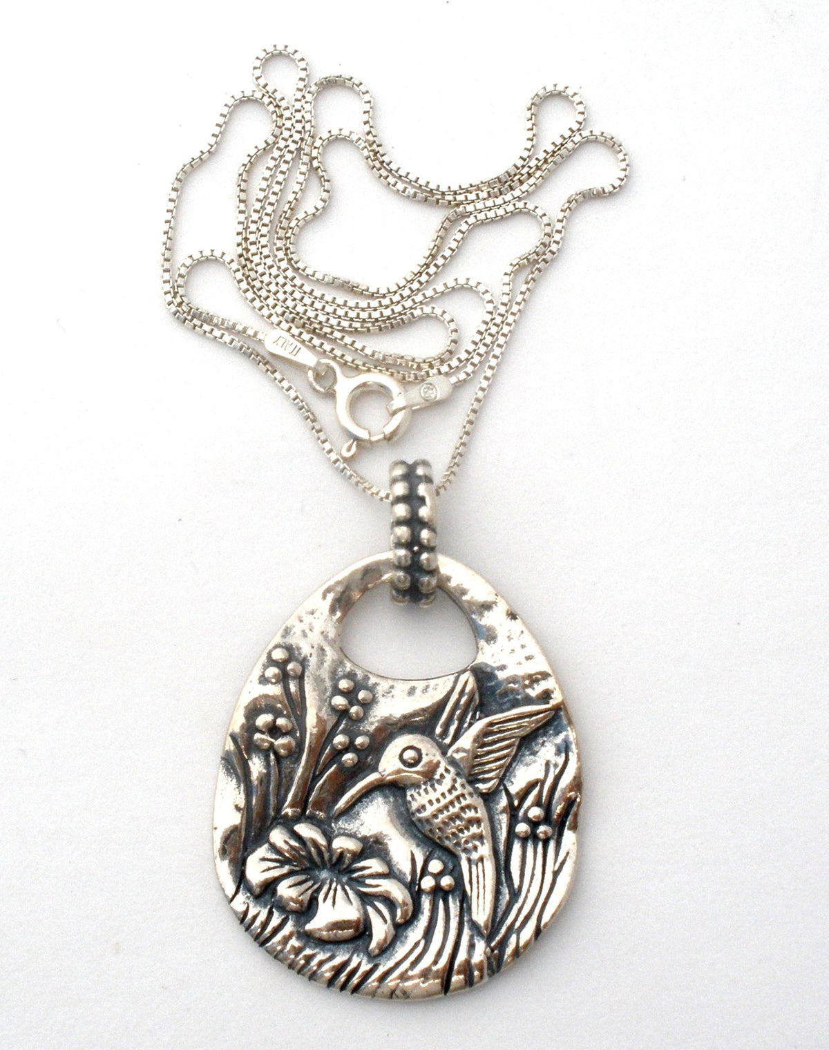 Hummingbird Pendant 925 Necklace by Didae Shablool