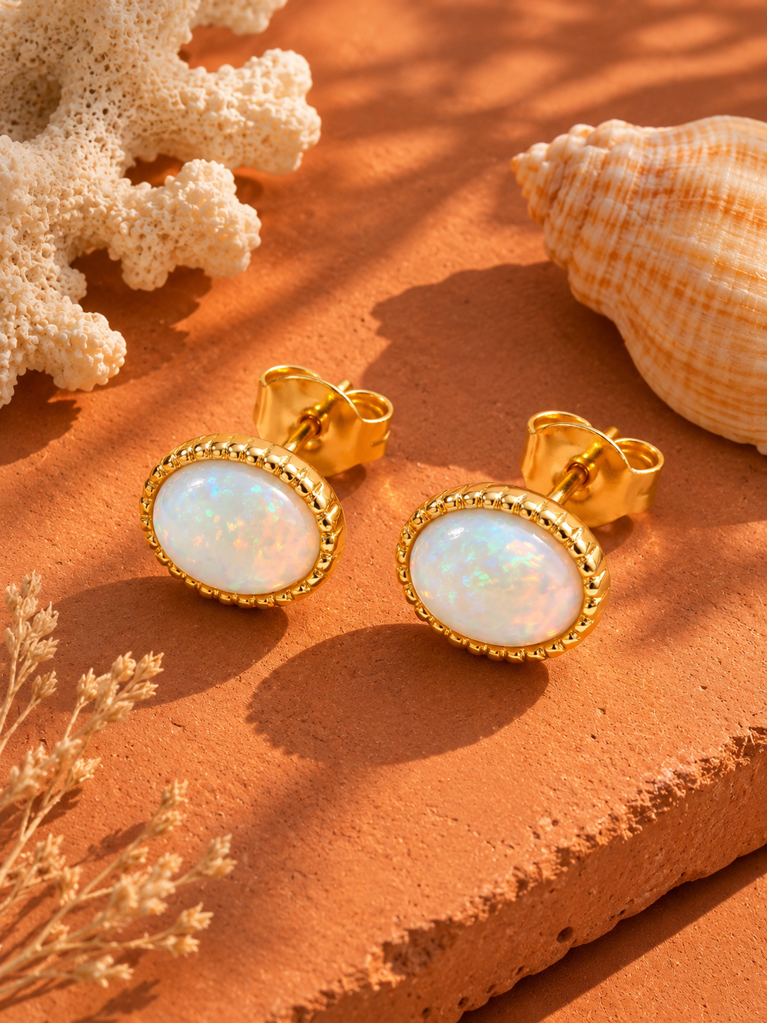 Puces d'oreilles Opale Alizé - Univers Parisienne chic