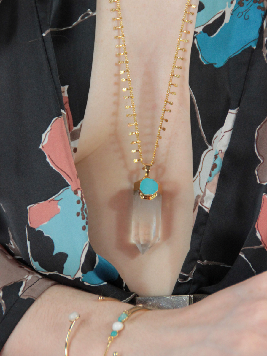 AGATHA Long Necklace - Pendulum Pendant