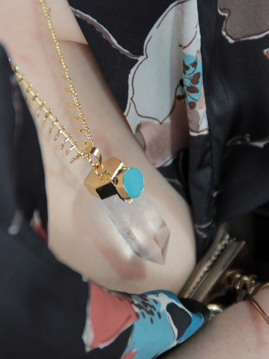 AGATHA Long Necklace - Pendulum Pendant