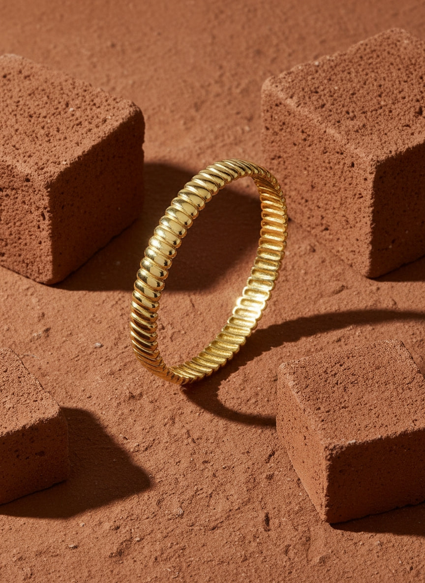 Bracelet The Chic | Jonc Tubogas Plaqué Or 24K – Univers Parisienne chic