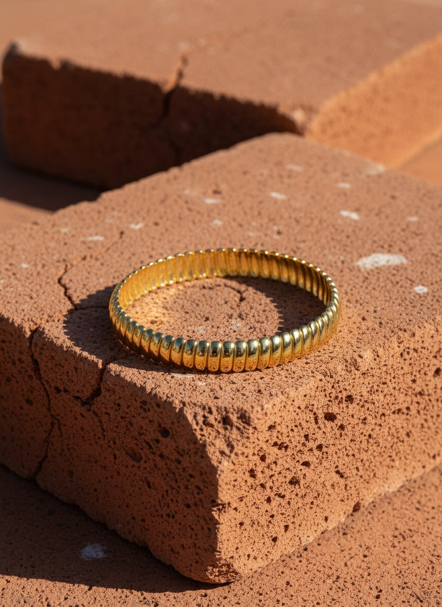 Bracelet The Chic | Jonc Tubogas Plaqué Or 24K – Univers Parisienne chic
