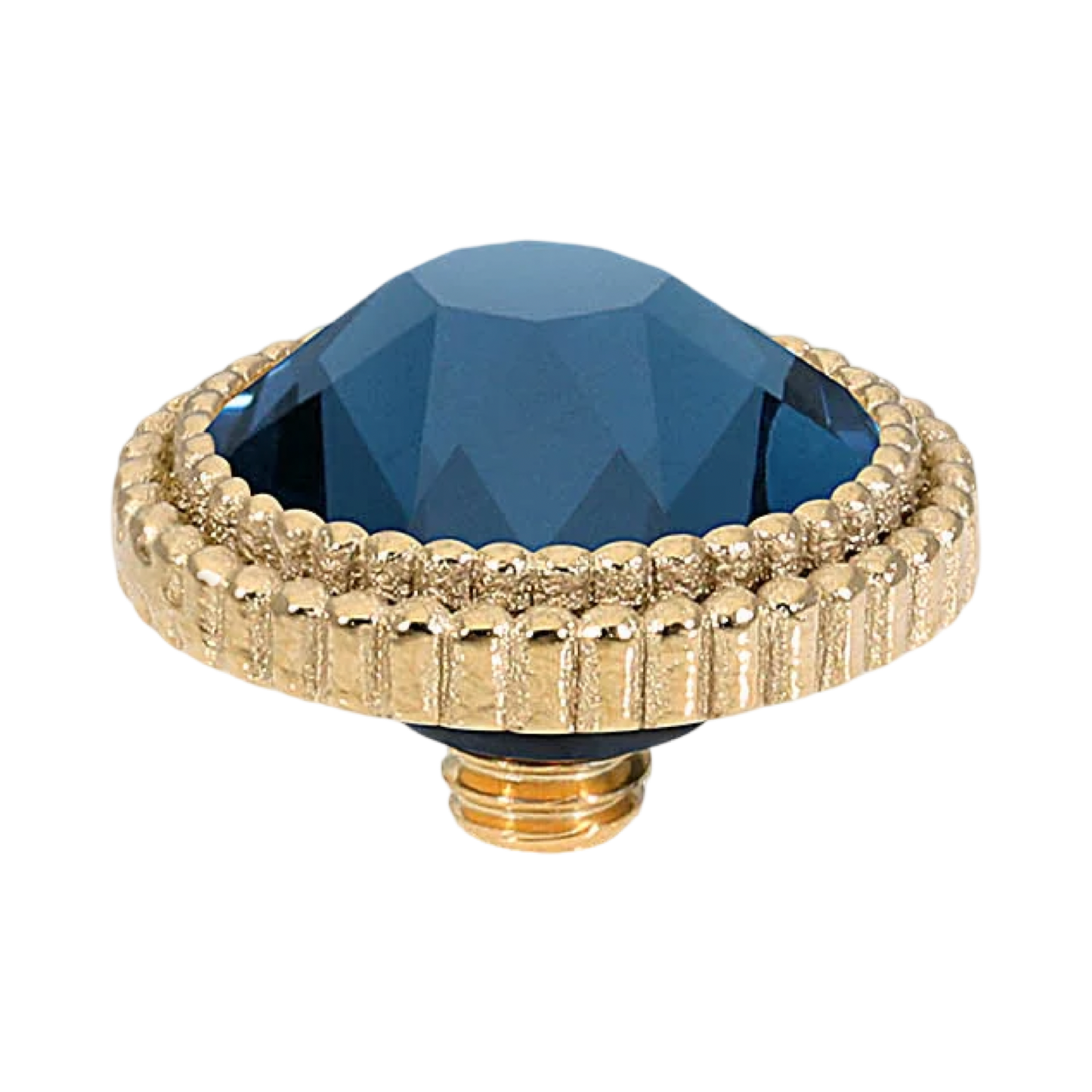 QUDO Flat Fabero Top Rose Gold | Blue Crystal Collection