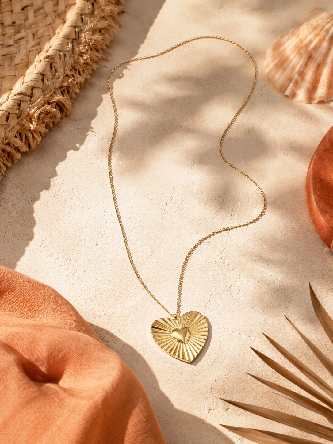 Collier El Corazon | Sautoir Pendentif Coeur Doré – Univers féminin