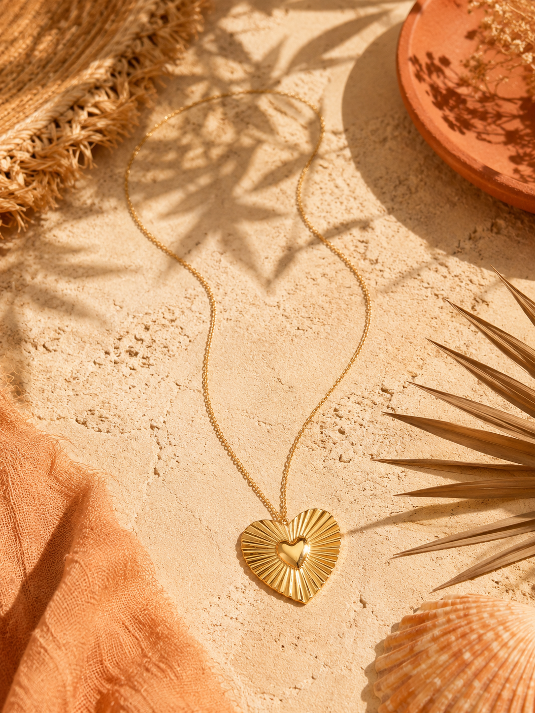 Collier El Corazon | Sautoir Pendentif Coeur Doré – Univers féminin