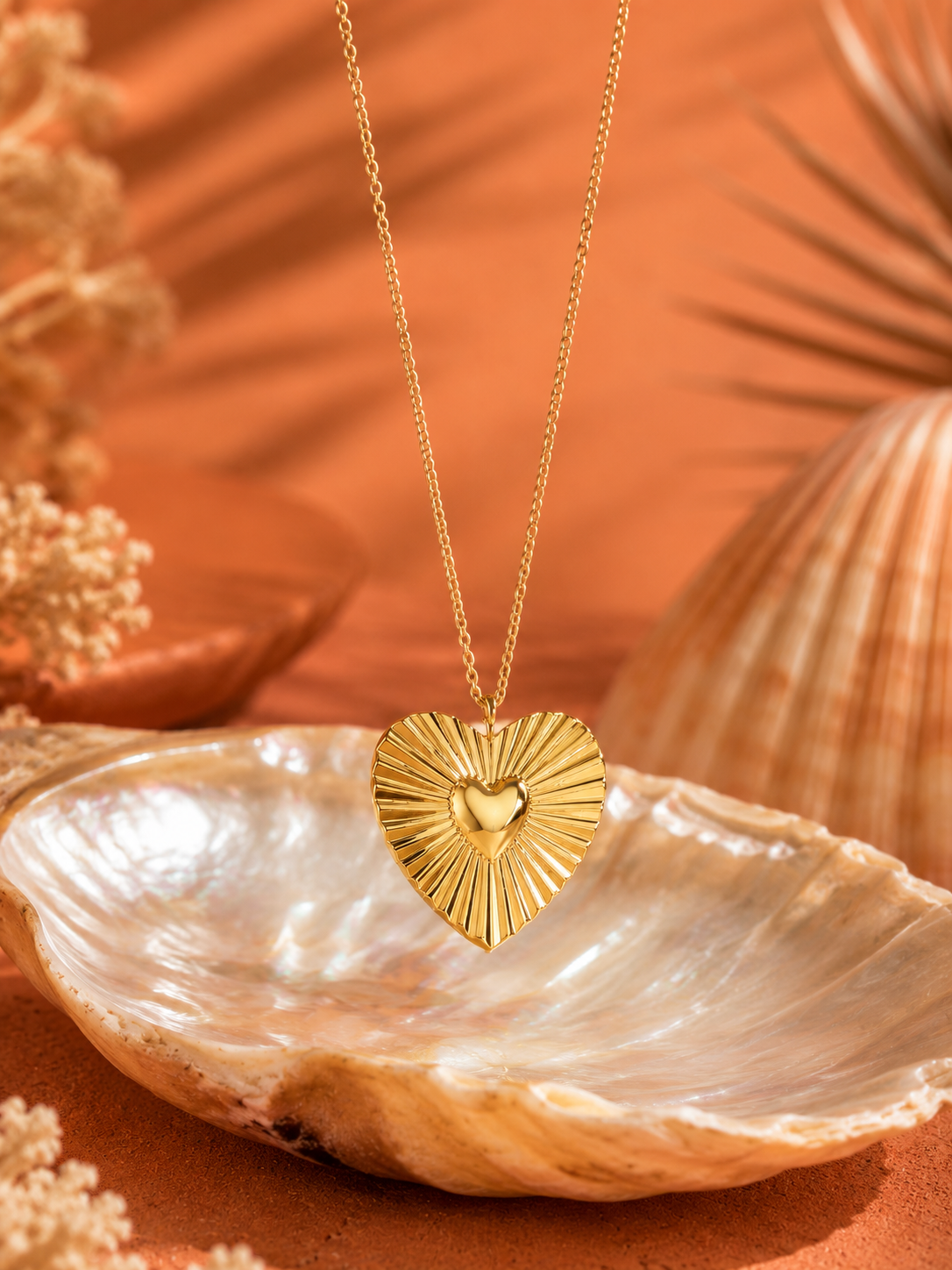 Collier El Corazon | Sautoir Pendentif Coeur Doré – Univers féminin