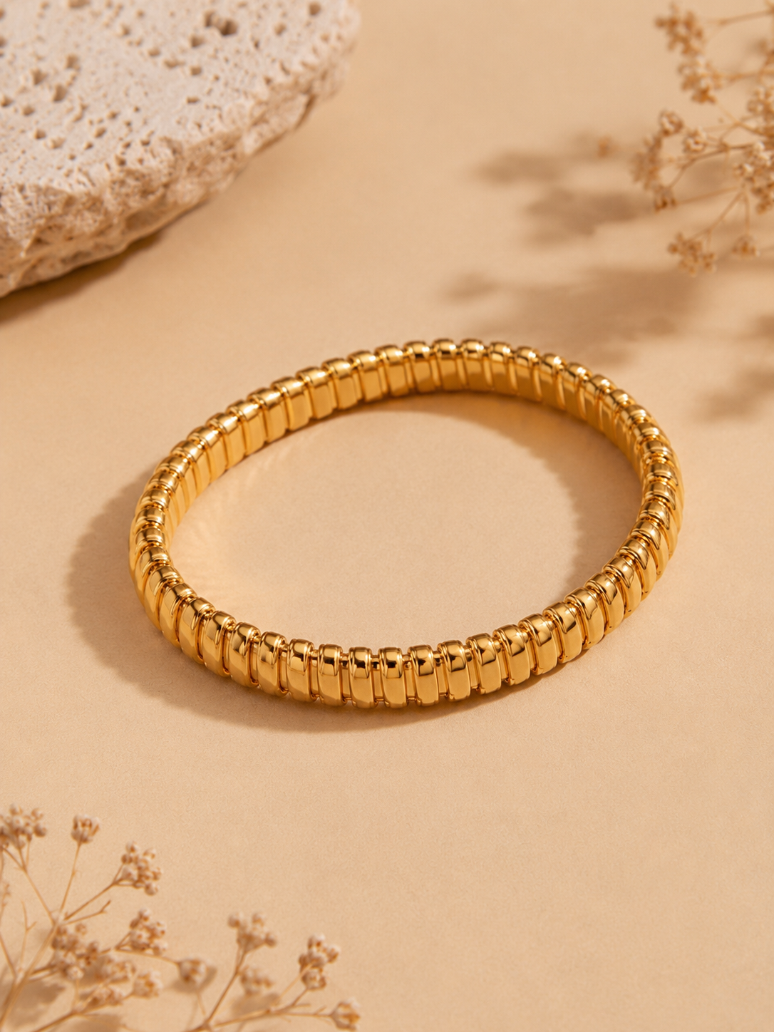 Bracelet The Chic | Jonc Tubogas Plaqué Or 24K – Univers Parisienne chic