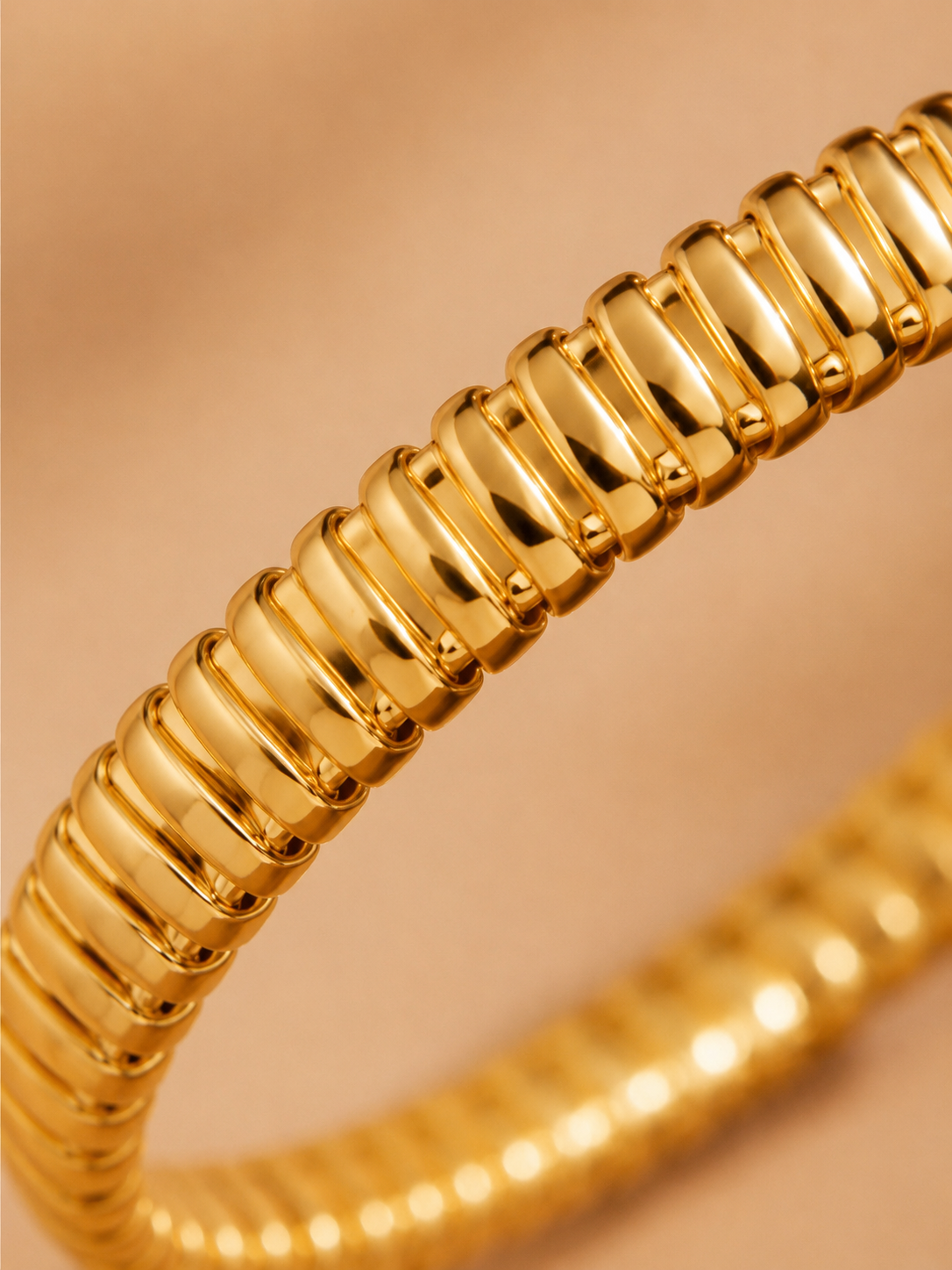 Bracelet The Chic | Jonc Tubogas Plaqué Or 24K – Univers Parisienne chic