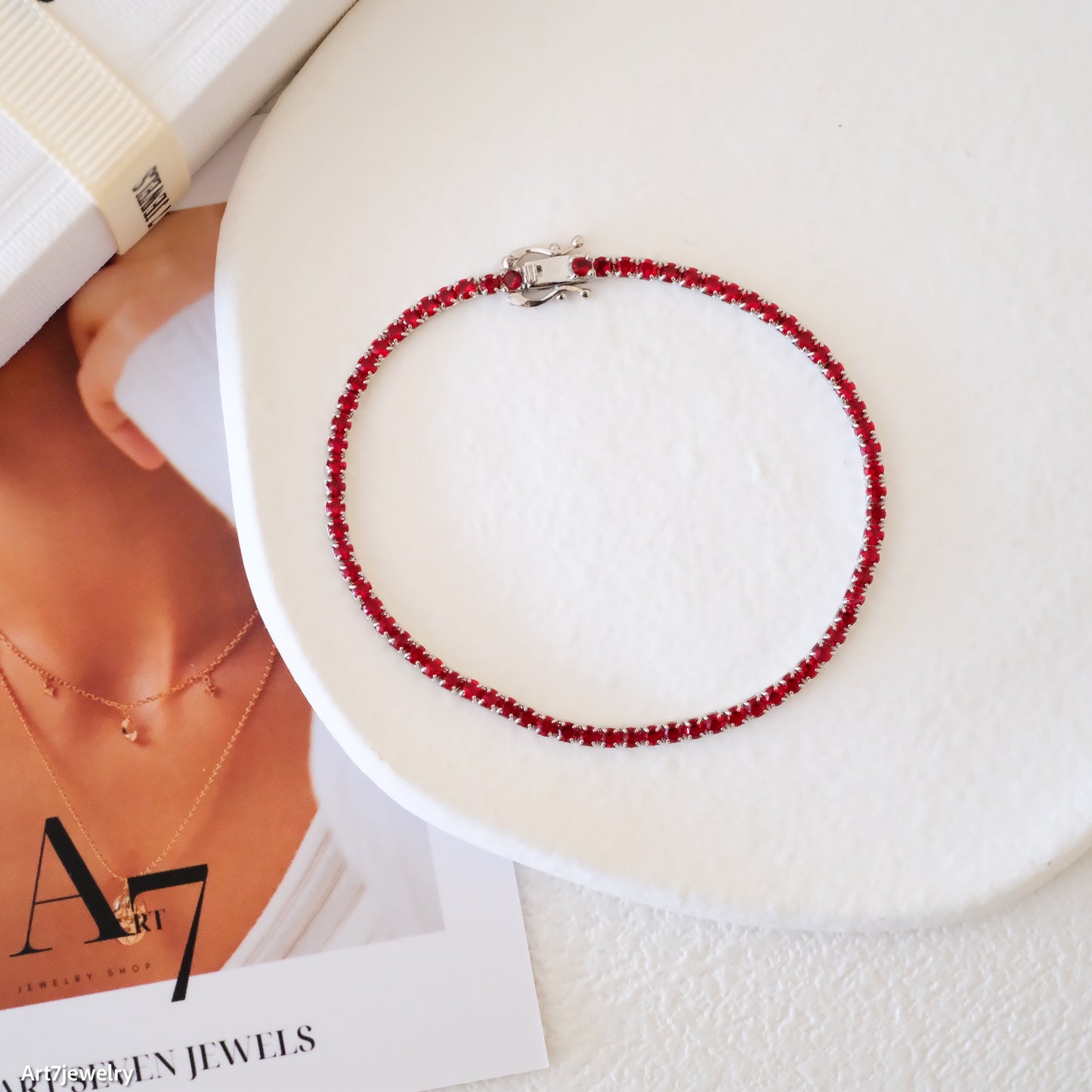 Ruby Tennis Bracelet