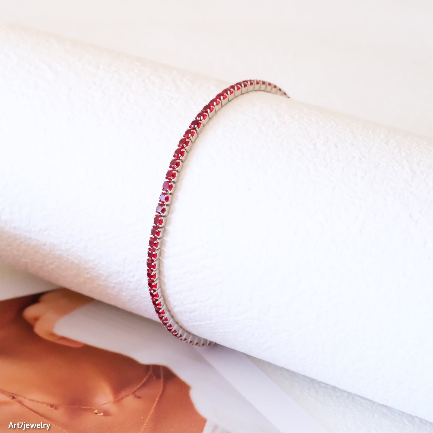 Ruby Tennis Bracelet