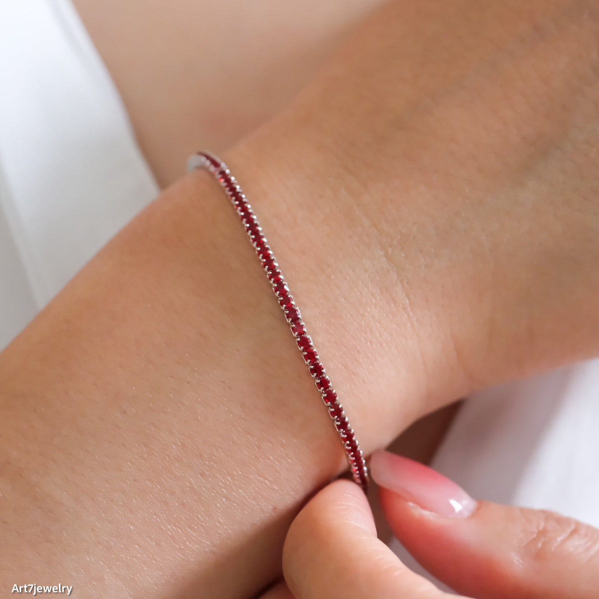 Ruby Tennis Bracelet