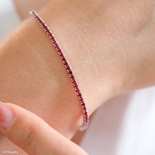 Ruby Tennis Bracelet