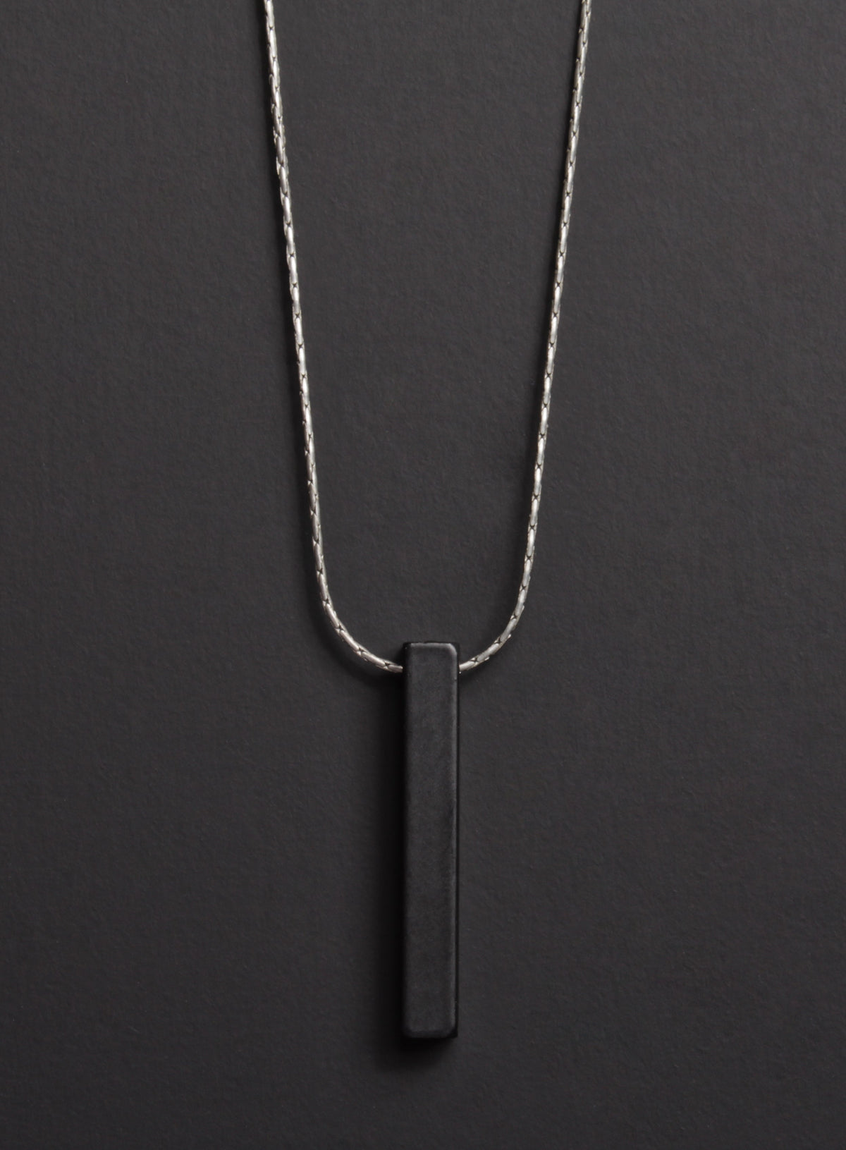 FINAL SALE Black Bar Men's Necklace