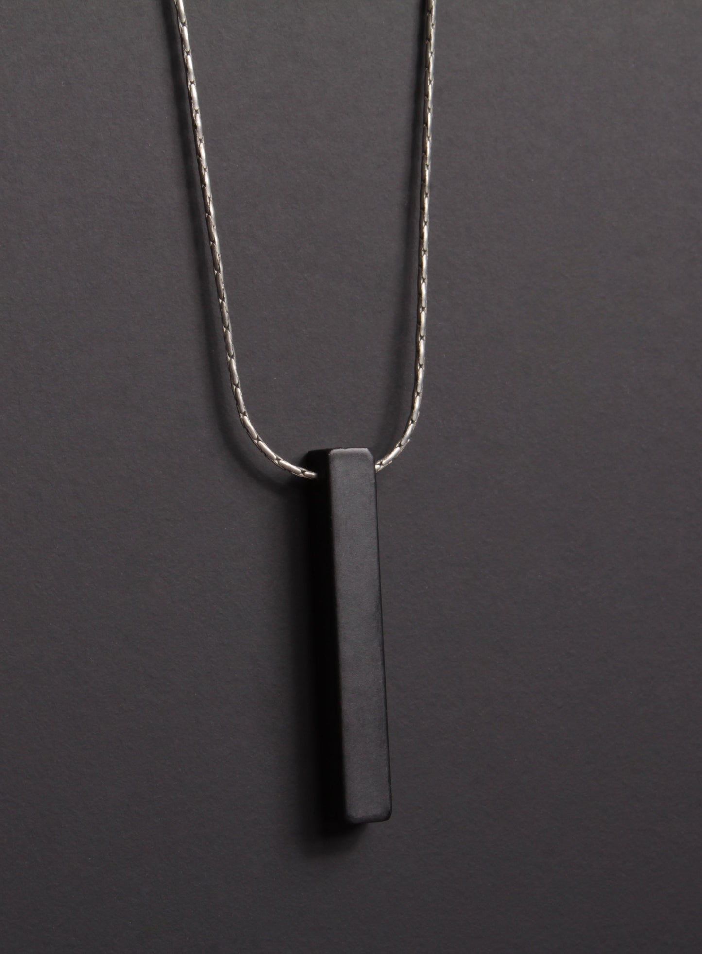 FINAL SALE Black Bar Men's Necklace