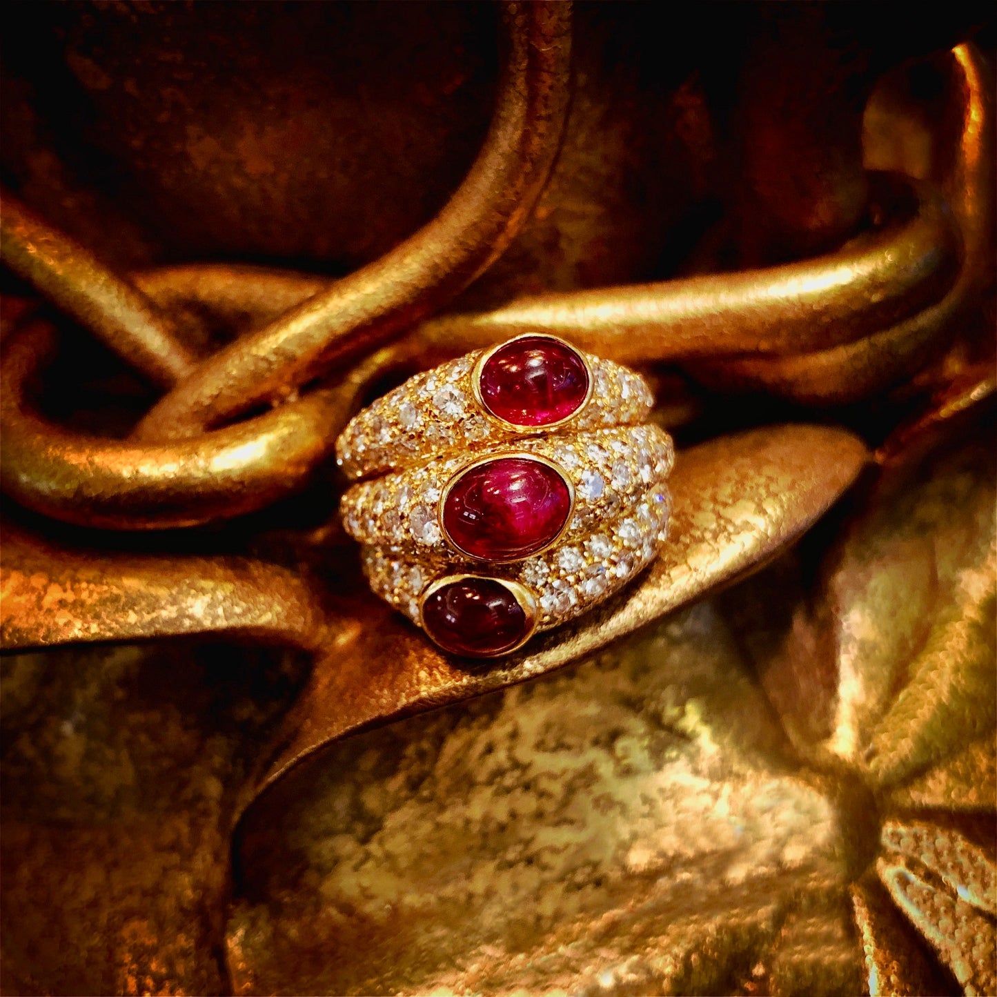 Cartier Paris Ruby  “Three Band” Ring