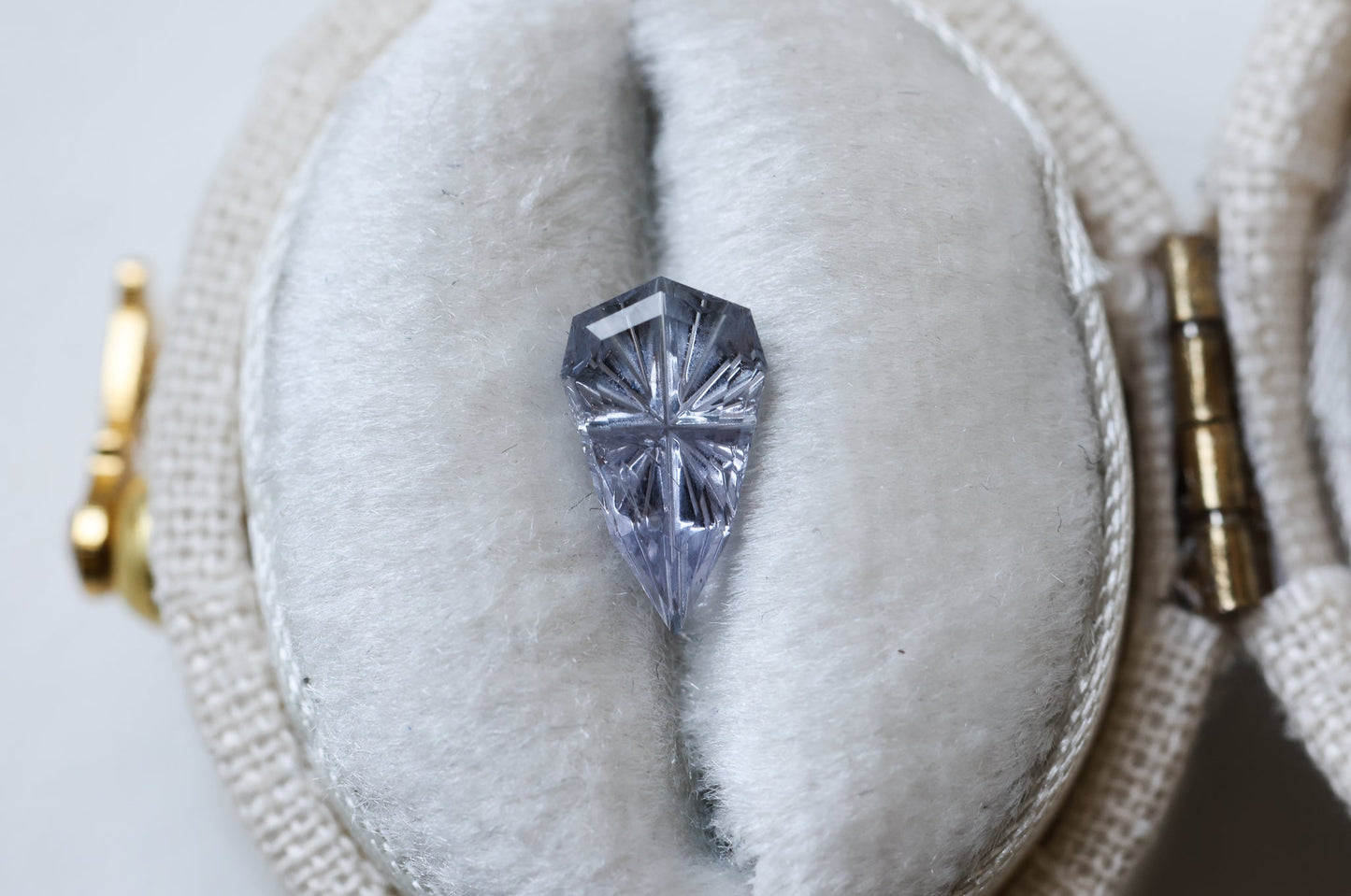 .91ct pear light purple sapphire, Fantasy cut by Brett Kosnar