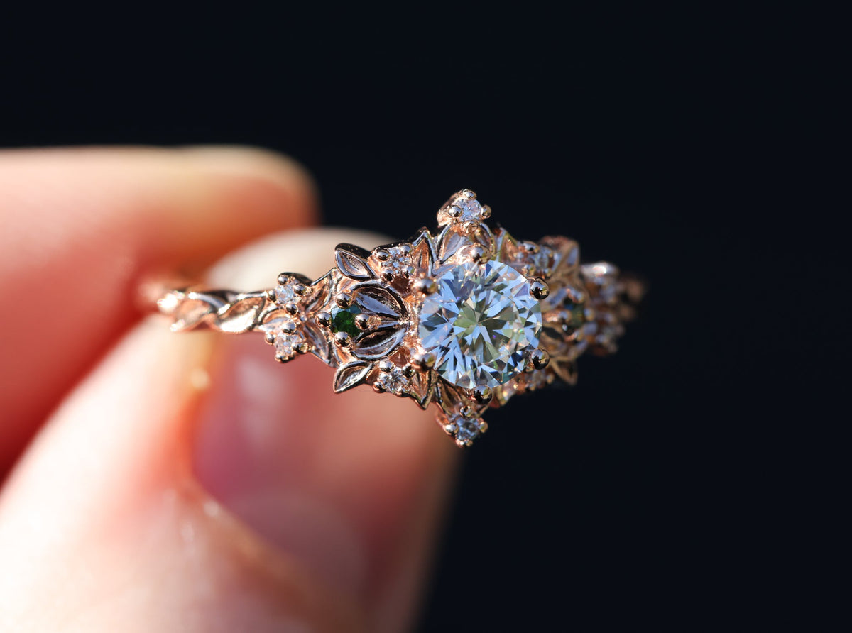 Briar Rose Ethereal with 5mm round center stone