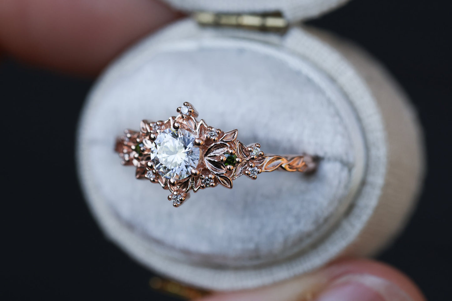 Briar Rose Ethereal with 5mm round center stone