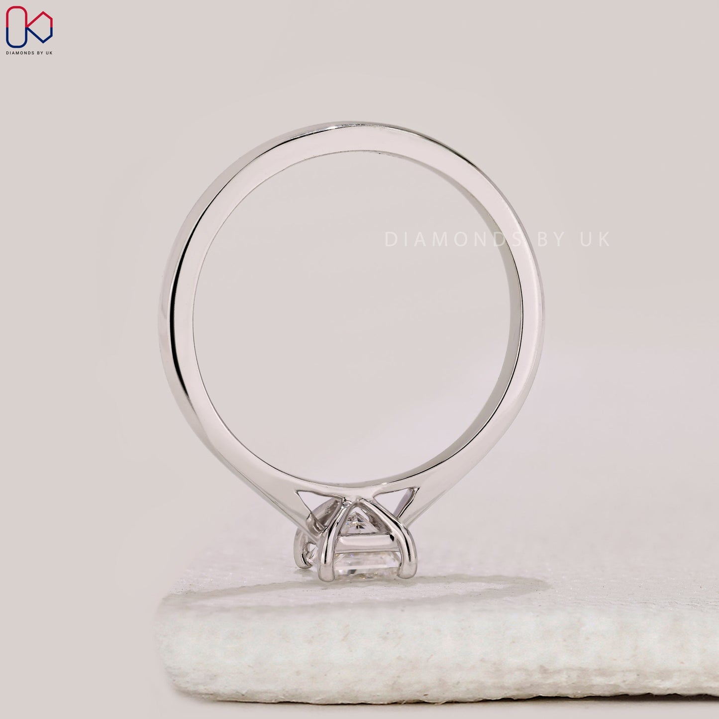 Princess Cut Engagement Ring in Solitaire Style