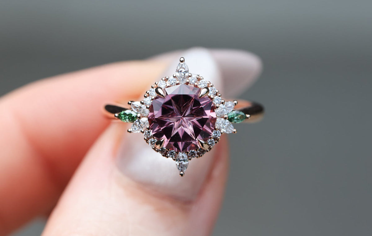 Ready to ship, Size 6.75 14k rose, North Star setting