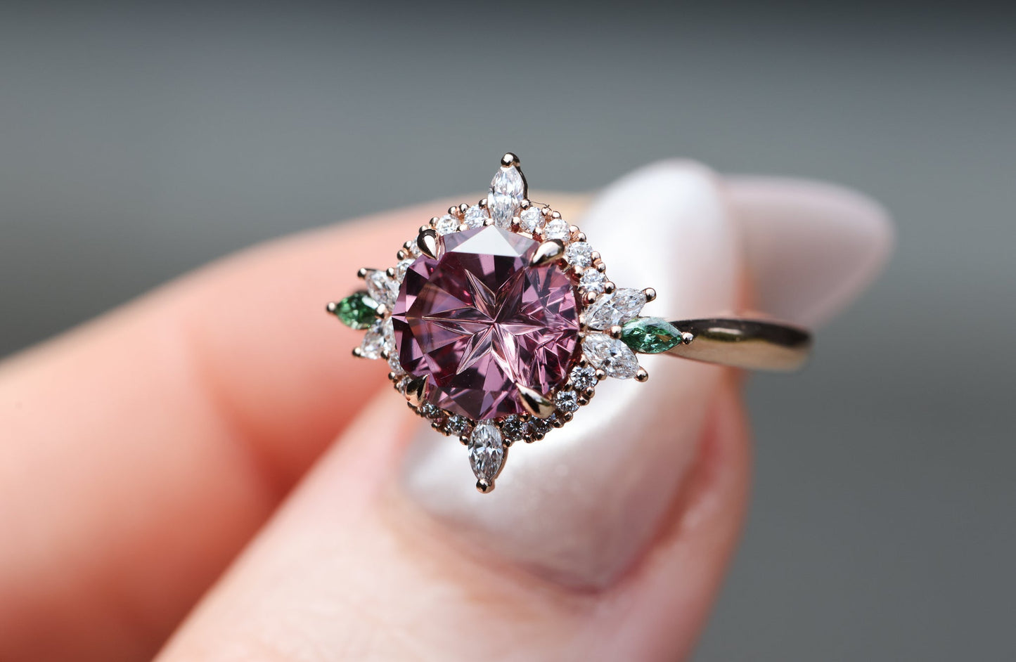 Ready to ship, Size 6.75 14k rose, North Star setting