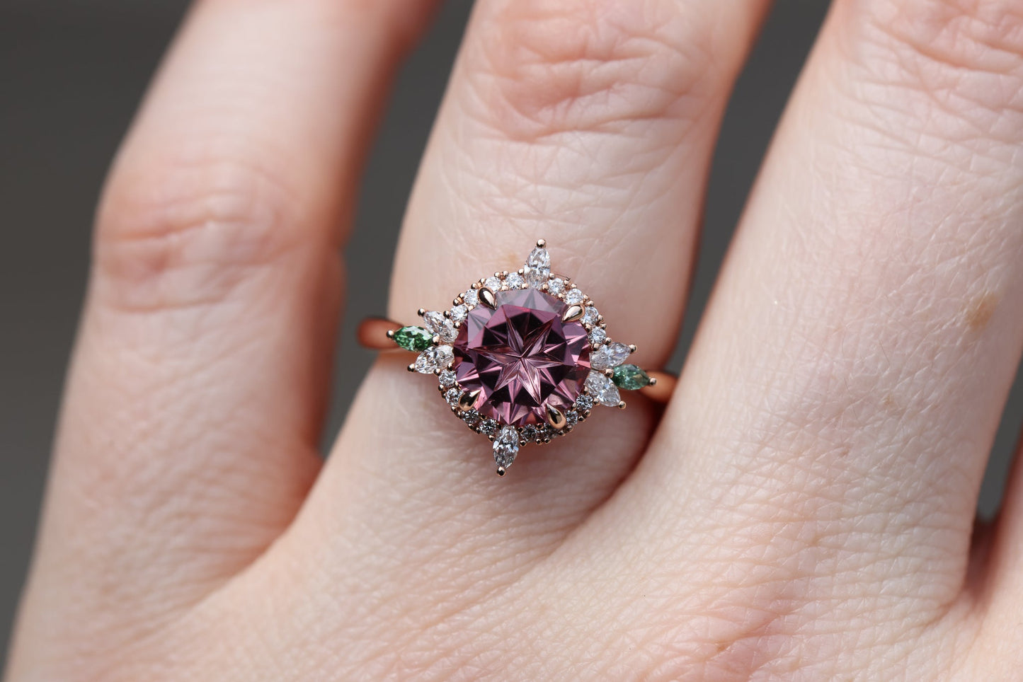 Ready to ship, Size 6.75 14k rose, North Star setting