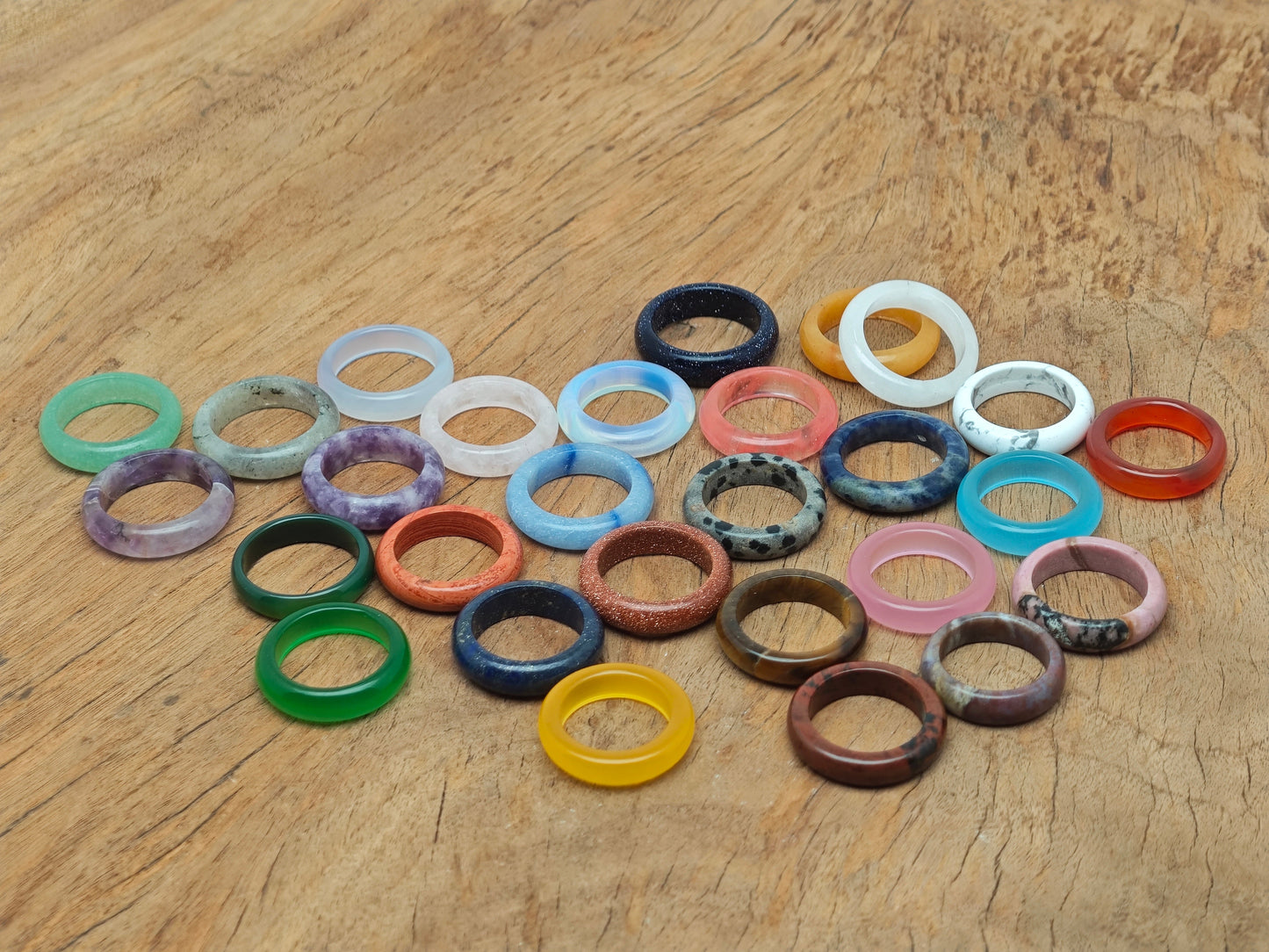 Crystal Ring – Genuine Gemstone Rings - Jewelry Making Supplies - MIX