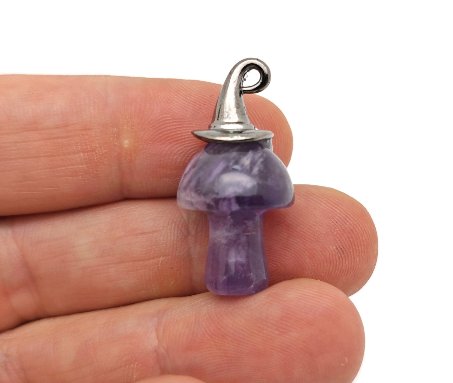 Halloween Hat Gemstone Mushroom - Gemstone Pendant - 25mm - MIX