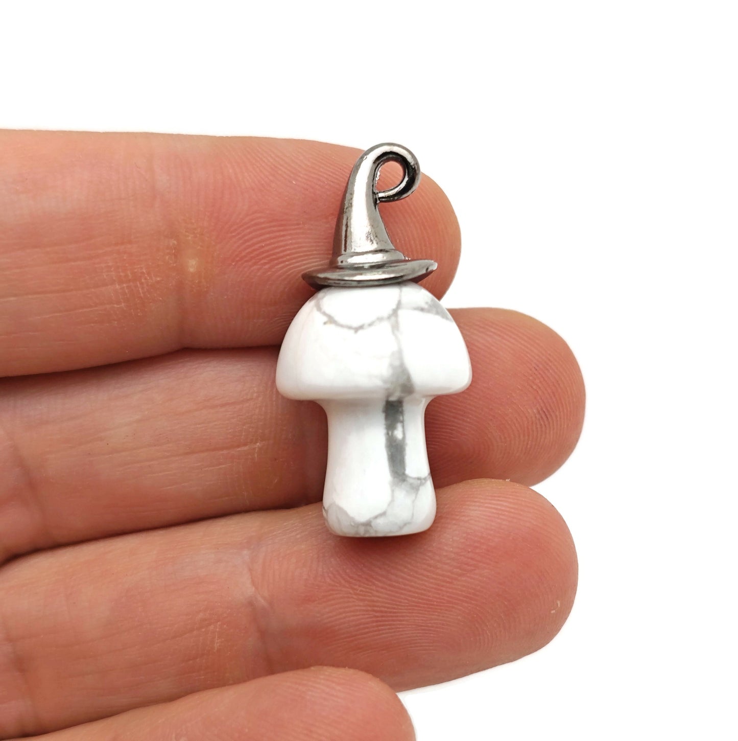 Halloween Hat Gemstone Mushroom - Gemstone Pendant - 25mm - MIX