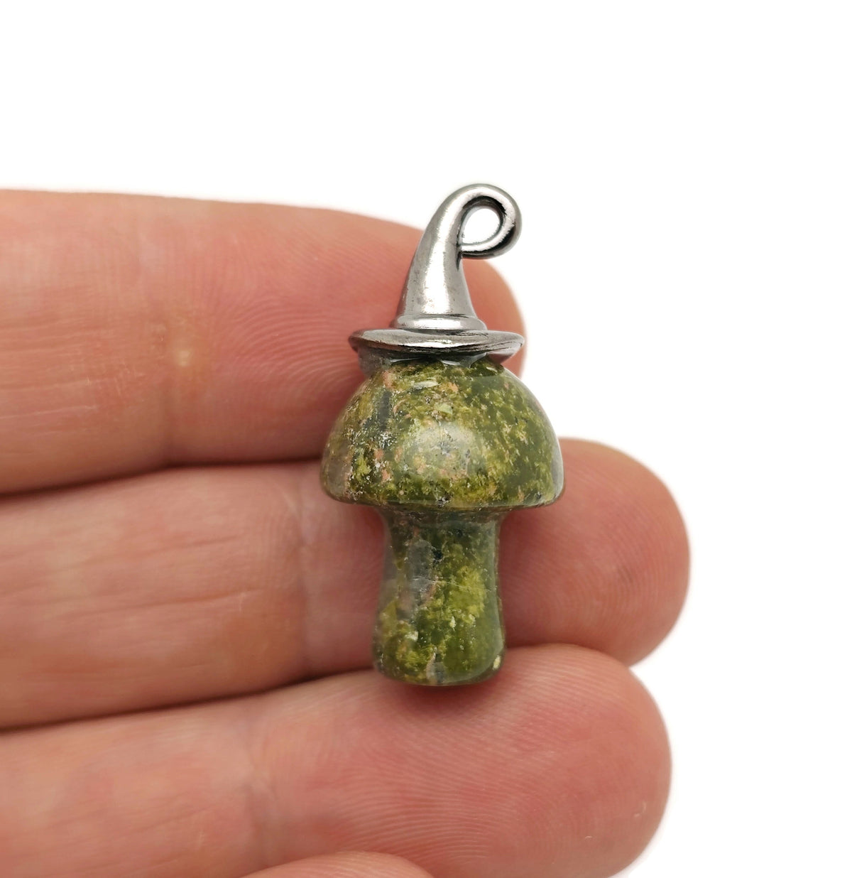 Halloween Hat Gemstone Mushroom - Gemstone Pendant - 25mm - MIX